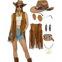 Verceco Womens Western Cowgirl Costume 6-Piece