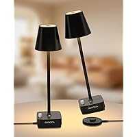 2-Pack GOODEA Cordless Table Lamp with Charging Base