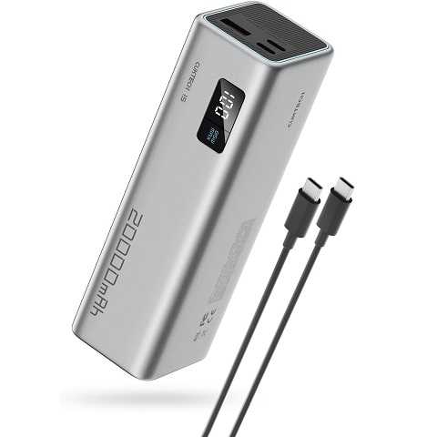Amazon - CUKTECH 15 SE Power Bank 20000mAh 65W Laptop Charger, 3-Port USB C Portable Charger, PD 3.0 Fast Charging External Battery Pack for iPhone 16/15/14 Series, Samsung, MacBook, Dell, Steam Deck, and More