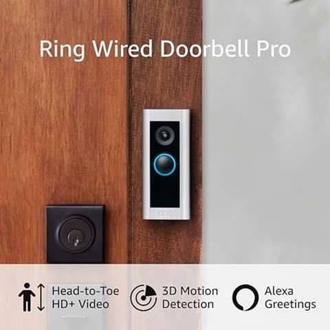 Amazon - Ring Wired Doorbell Pro (newest model) – Best-in-class with cutting-edge features (existing doorbell wiring required)
