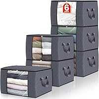 Fab Totes 6-Pack Clothes Storage Bags with Handle