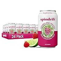 24-Pack Spindrift Sparkling Water Raspberry Lime Flavored 12oz