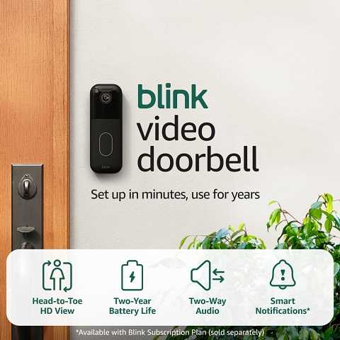 Amazon - All-new Blink Video Doorbell + Mini 2 – Motion & chime alerts, HD viewing, and two way audio. Sync Module Core included – 1 camera system + two Mini 2 (Black/Black)