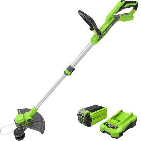 Amazon - Greenworks 40V Cordless 2-in-1 Trimmer Edger (Gen 2) - 13'' Lawn Weed Wacker for Fence & Sidewalk , Lightweight Gas Trimmer Alternative with Auto Feed Spool , 2.0Ah Battery & Charger (40-Min Runtime)