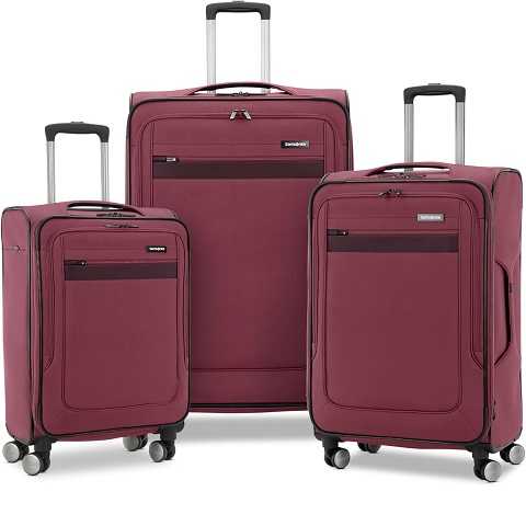 Amazon - Samsonite Ascella 3.0 Softside Expandable Luggage with Spinner Wheels, 3-Piece Set (20/25/28), Mauve Haze