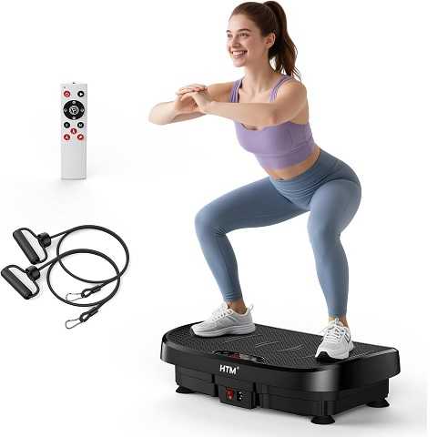 Amazon - Vibration Plate Exercise Machine - 330lbs Weight Capacity, 120 Speed Levels, 5 Program Modes - Full Body Workout for Home Fitness, Toning & Wellness, LED Display, Low Noise Motor