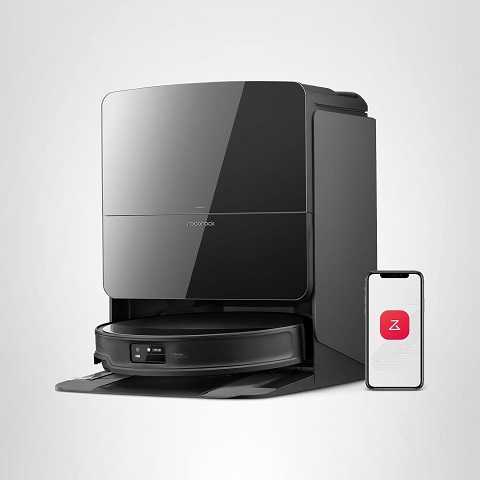 Amazon - roborock Saros 10R Robot Vacuum and Mop, 22,000 Pa Suction, Zero-Tangling, 3.14’’ Ultra Slim, FlexiArm Riser Technology for Carpet & Floor, Corner & Edge Cleaning, Self-Emptying, Hot Air Drying, Black