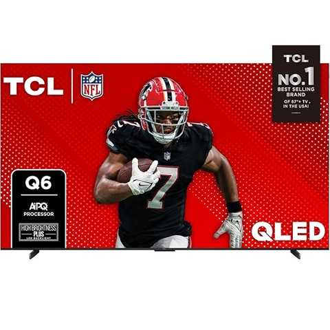 Amazon - TCL 98-Inch Q65 QLED 4K UHD Smart TV with Google TV (98Q651G, 2024 Model) Dolby Vision, Dolby Atmos, HDR Pro+, Game Accelerator Enhanced Gaming, Voice Remote, Works with Alexa, Streaming Television