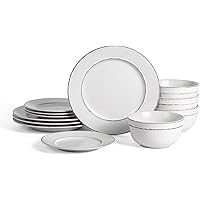 Earth & Clay Hazel 12-Piece Stoneware Dinnerware Set for 4