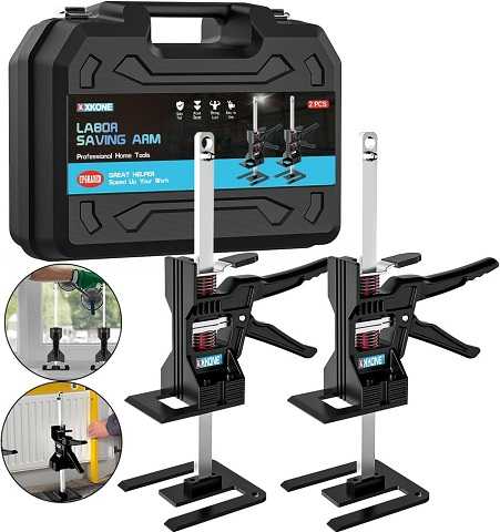 Amazon - Labor Saving Arm Jack(2 Pcs),Multi-Function Height Adjustment Lifting Device with Storage Case,Suitable for Door Panel Lifting,Wall Tile Locator,Cabinet Jack and Board Lifter etc.