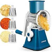 Nutrichef 3 in 1 Cheese Grater & Shredder w/Suction Base