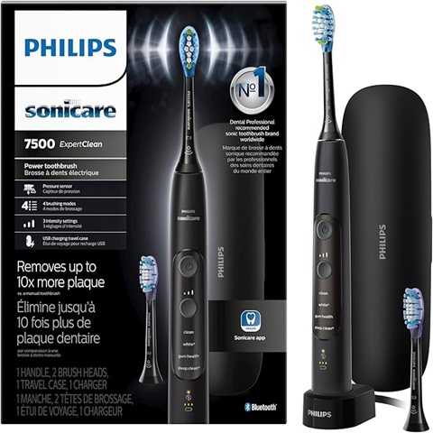 Amazon - Philips Sonicare ExpertClean 7500 Black, Rechargeable electric power toothbrush, HX9690/05