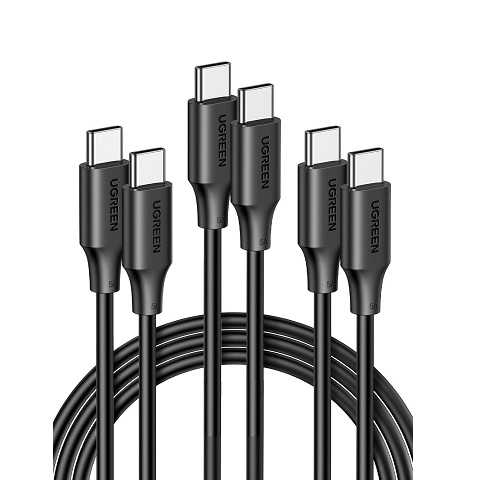 Amazon - UGREEN 100W 3-Pack USB C Cable, Fast Charging USB-C Charger Cable Compatible with iPhone 17/17 Air/17 Pro/17 Pro Max/16, MacBook Pro 2022, iPad Pro 2022, Galaxy S25/S24 Ultra, Pixel, 6.6FT