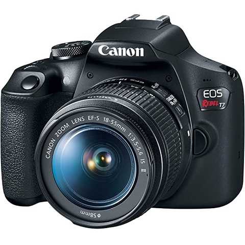 Amazon - Canon EOS Rebel T7 DSLR Camera with 18-55mm Lens | Built-in Wi-Fi | 24.1 MP CMOS Sensor | DIGIC 4+ Image Processor and Full HD Videos