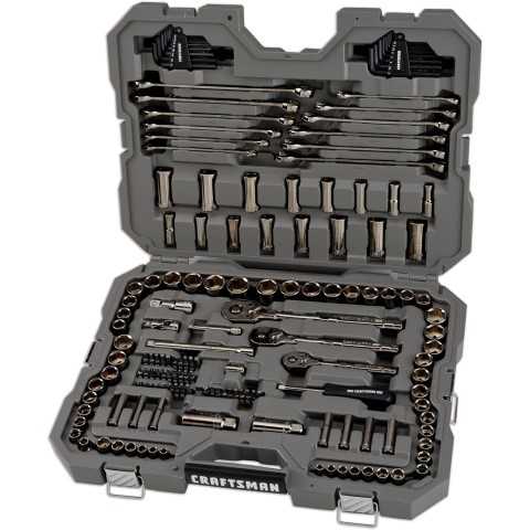 Amazon - CRAFTSMAN OVERDRIVE 154-Piece Gunmetal Chrome Mechanics Tool Set, Standard SAE/Metric Socket Set, with Hard Case (CMMT99154L)