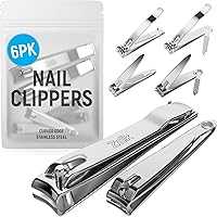 6PK ZALIK Toenail Clippers and Fingernail Clipper Set