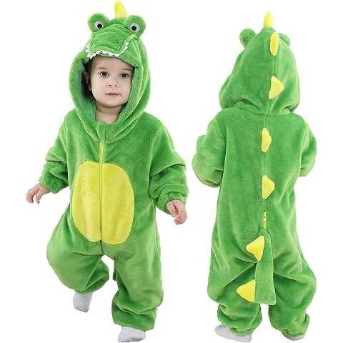 Amazon - TONWHAR Kids' And Toddlers' Infant Tiger Dinosaur Animal Fancy Dress Costume Outfit Hooded Romper Jumpsuit