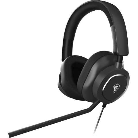 Amazon - MSI Maestro 300 Gaming Headset – 40mm Neodymium Drivers, Unidirectional (Cardioid) Mic, Lightweight Comfort, Cross Platform Connectivity