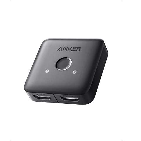 Amazon - Anker HDMI Switch, 4K@60Hz HDMI Switcher, 2 in 1 Out with Smooth Finish, Supports HDR, 3D, Dolby, Compatible with Laptops, PC, Xbox Series, PS5 / PS4, Projector, and More