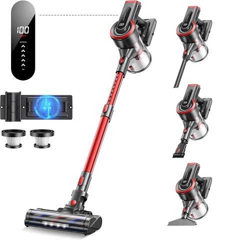 Amazon - Cordless Vacuum Cleaner, 450W 40KPA Up to 55 Mins Cordless Stick Vacuum Cleaner with Charging Station, LED Touch Display, Anti-Tangle Handheld Vacuum Cleaners for Home/Pet Hair/Carpets/Floors