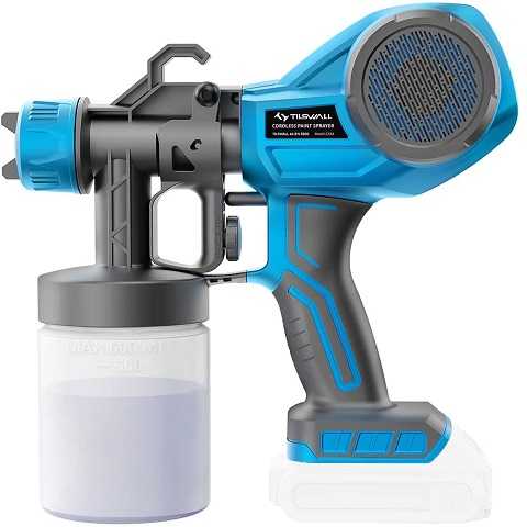 Amazon - Tilswall Cordless Paint Sprayer Compatible with Dewalt 20V Battery,Electric Spray Paint Gun for House Painting,Furniture,Wall,Cabinets,Iron Fence(Battery Not Included)