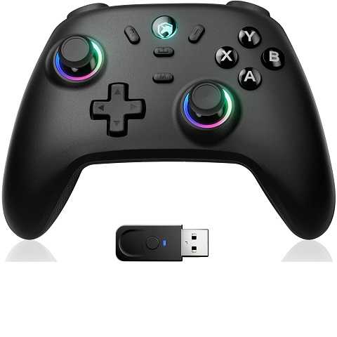 Amazon - ECHTPower Wireless PC Gaming Controller - Hall Effect Joystick, 2.4G & Wired 1000Hz Polling Rate, 800mAh Battery, Adjustable Turbo/Vibration - for PC/Switch/iOS/Android