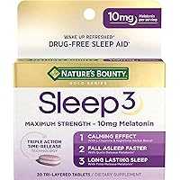 30-Ct Natures Bounty Melatonin Sleep3 Sleep Aid Tri-Layered Tablets