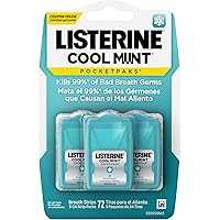 72-Count Listerine Pocketpaks Breath Strips, Cool Mint
