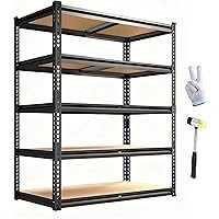 Zeukmxoo 16 x 35.5 x 72 in. Metal Garage Storage Rack