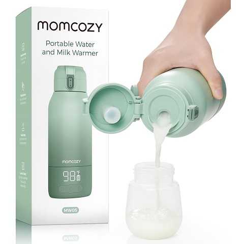 Amazon - Momcozy Portable Milk Warmer for Travel – Dual Heating Modes for Breast Milk & Water, Portable Bottle Warmer with Fast Heating & Long Battery Life, 17 Ounces Large Capacity to Meet Your All-Day Needs