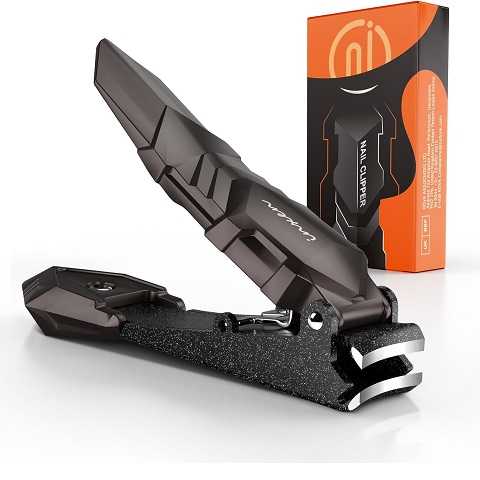 Amazon - Nail Clippers for Men with Catcher – No Splash, Self-Collecting Premium Steel Clippers for Fingernails & Toenails, Ideal Gifts for Men& Grooming Gifts, Great Gadget & Stocking Stuffer Gift