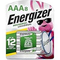8pk Energizer Recharge Universal Rechargeable AAA Batteries
