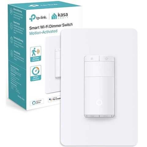 Amazon - Kasa Smart Motion Sensor Switch, Dimmer Light Switch, Single Pole, Needs Neutral Wire, 2.4GHz Wi-Fi, Compatible with Alexa & Google Assistant, UL Certified, No Hub Required(ES20M) White 1-Pack