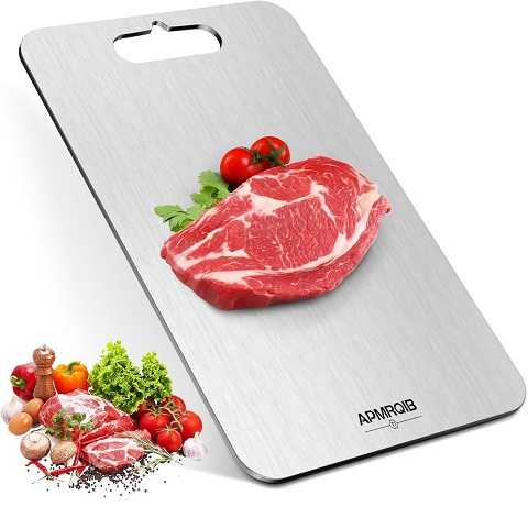 Amazon - APMRQIB Titanium Cutting Board, 100% Pure Titanium Cutting Boards for Kitchen, Double Sided Non Toxic Cutting Board, Hygiene Durable Dishwasher Safe 10.5''×6.3'' (M)