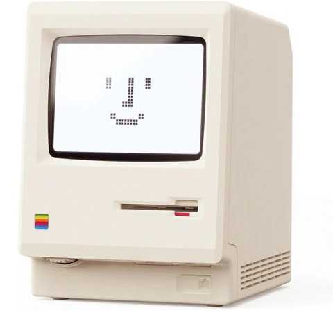 Amazon - GIISSMO Maclock WB-8 Retro Pixel Alarm Clock, 1984 Computer Style Electronic Digital Clock, USB Desk Clock for Bedroom, Multiple Alarms, Calendar, Temperature, Adjustable Brightness