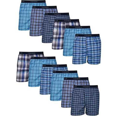 Amazon - Hanes Men's Underwear Boxers Pack, Cool & Breathable Cotton Underwear, Moisture-Wicking Boxers for Men