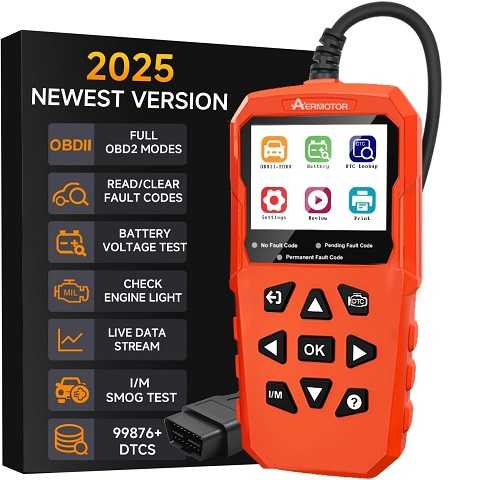 Amazon - OBD2 Scanner,AERMOTOR V880 Car Code Reader with Reset,4 IN 1 Graphs Live Data & Freeze Frame,I/M Smog Test,Mode 6, Mode 8, Full OBDII Modes Scan Tool for All OBD II Protocol Vehicles Since 1996