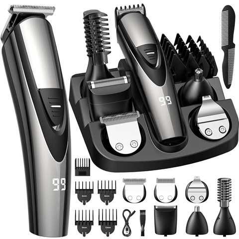 Amazon - SHPAVVER Beard Trimmer for Men: Professional Barber Hair Clippers - 12-in-1 Cordless Grooming Kit - Waterproof Electric Razor with Turbo Speed & Precision - Valentines Day Gifts for Men Husband Father