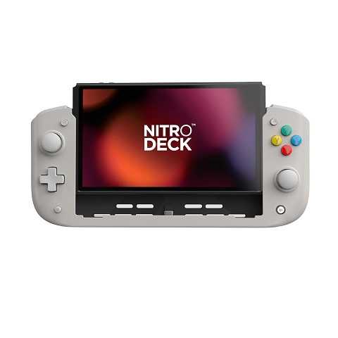 Amazon - CRKD Nitro Deck - Professional Handheld Deck with Zero Stick Drift for Nintendo Switch and Switch OLED (Retro Mint)