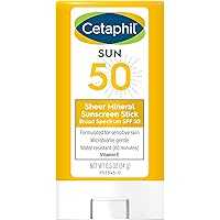 Cetaphil Sheer Mineral Sunscreen Stick for Face & Body SPF 50 0.5oz