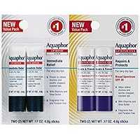 2 Aquaphor Lip Repair Stick + 2 Repair Stick w/SPF 30 0.17oz