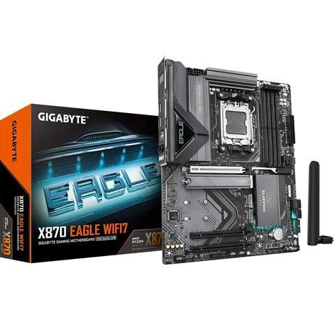 Amazon - GIGABYTE X870 Eagle WIFI7 AMD AM5 LGA 1718 Motherboard, ATX, DDR5, 4X M.2, PCIe 5.0, USB4, WIFI7, 2.5GbE LAN, EZ-Latch, 5-Year Warranty