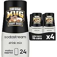 4-Pack SodaStream Mug Root Beer Zero Sugar Drink Mix, 440ml