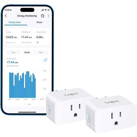 Amazon - TP-Link ???????????????? Smart Plug Wi-Fi Mini, Energy Monitoring, Compatible with Alexa & Google Home & Samsung SmartThings, Timer, 15A/1800W Max, ETL Certified, 2.4G Wi-Fi Only, Tapo P115(2-Pack