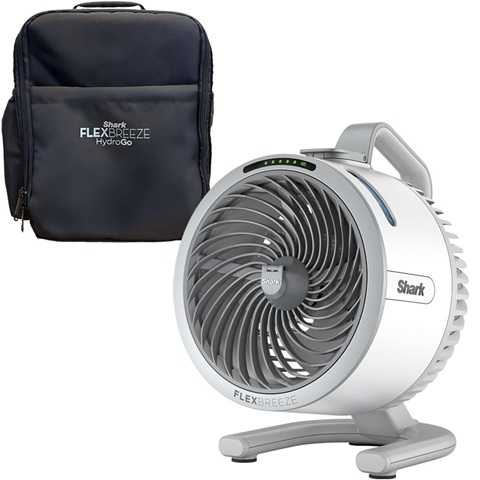 Amazon - Shark FlexBreeze HydroGo Fan & Travel Bag — Ultra-powerful portable fan with indoor + outdoor evaporative mist. Corded & cordless, White, FA053BRN