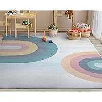 Well Woven 5ft x 7ft Kaleidoscope Rainbow Flat-Weave Area Rug