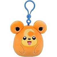 Squishmallows Original Pokemon Teddiursa Clip Plush