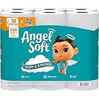 Angel Soft Toilet Paper 18 Mega Rolls, Soft and Strong