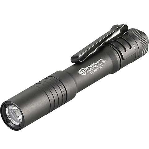 Amazon - Streamlight 66604 MicroStream USB 250-Lumen 1150-Candela EDC Ultra-Compact LED Flashlight with Rechargeable Battery, Easy-Open Box, Black