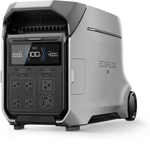 Amazon - EF ECOFLOW DELTA Pro 3 Portable Power Station, 4096Wh LFP Battery, Expandable to 48kWh, 120/240V 4000W AC Output, Solar Generator for Home Use, Camping Accessories, Emergencies, Power Outages, RVs